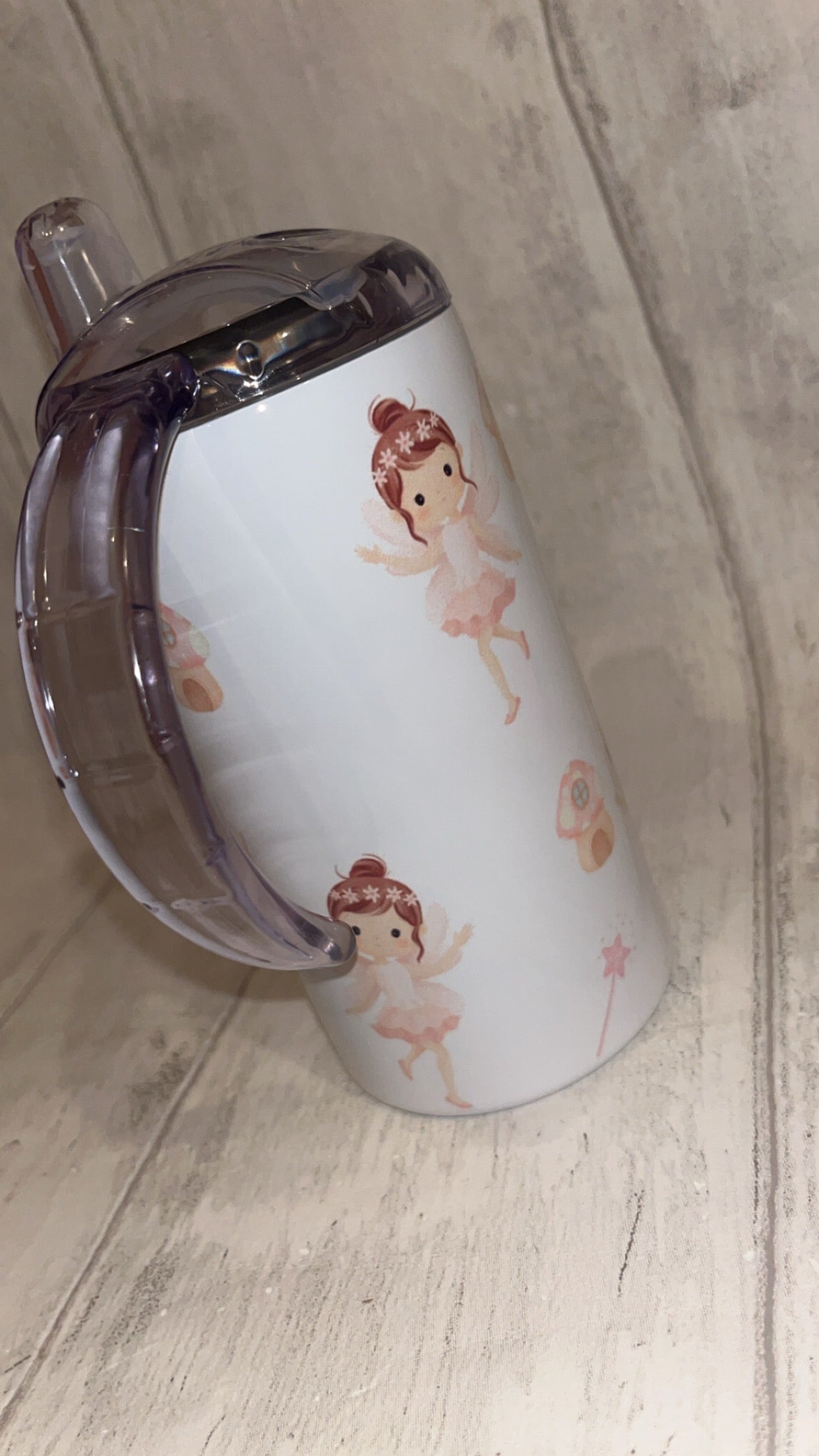 Personalised Fairy Children's Sippy Cup (two lids)