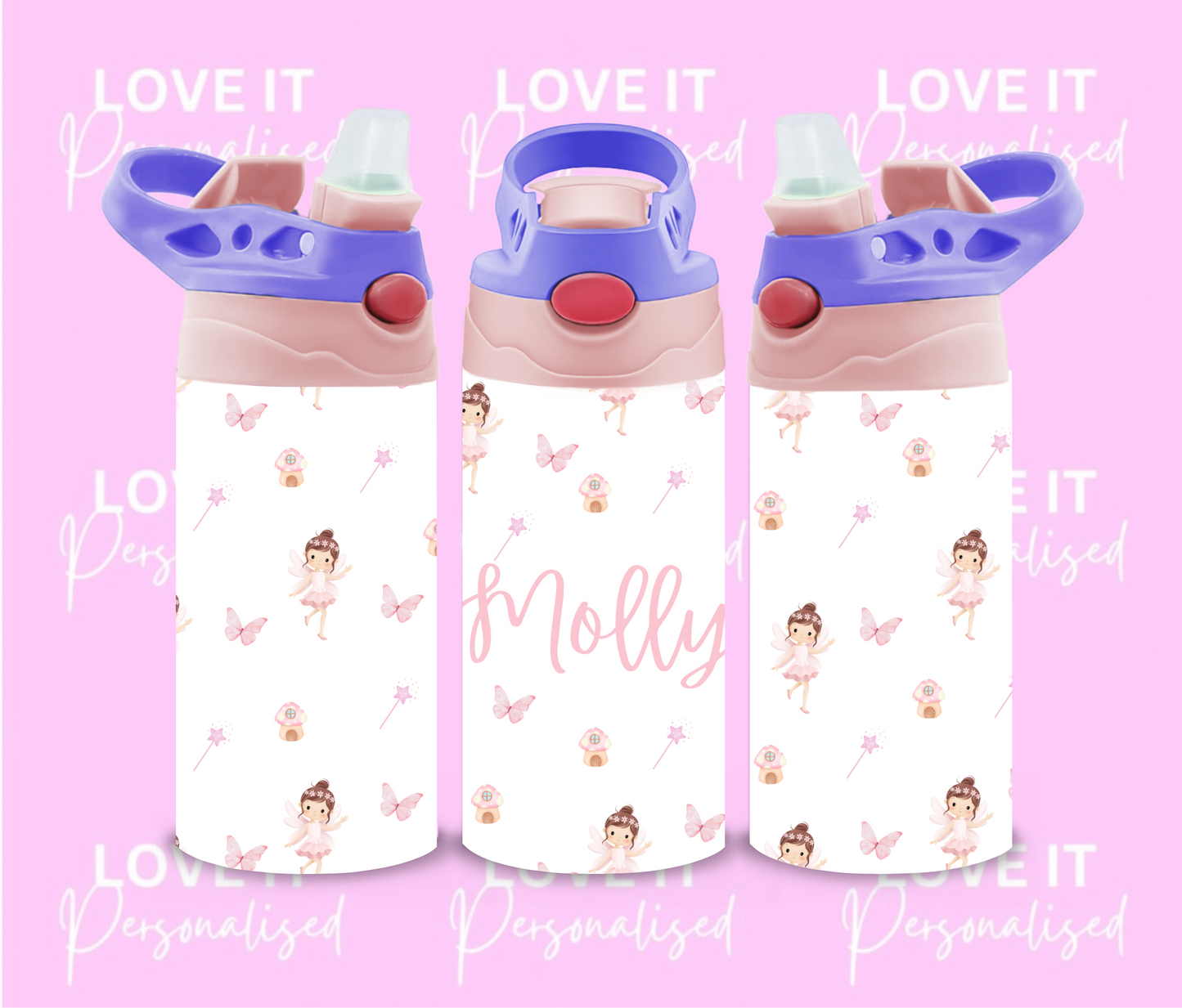 Personalised Fairy 12oz Water Bottle