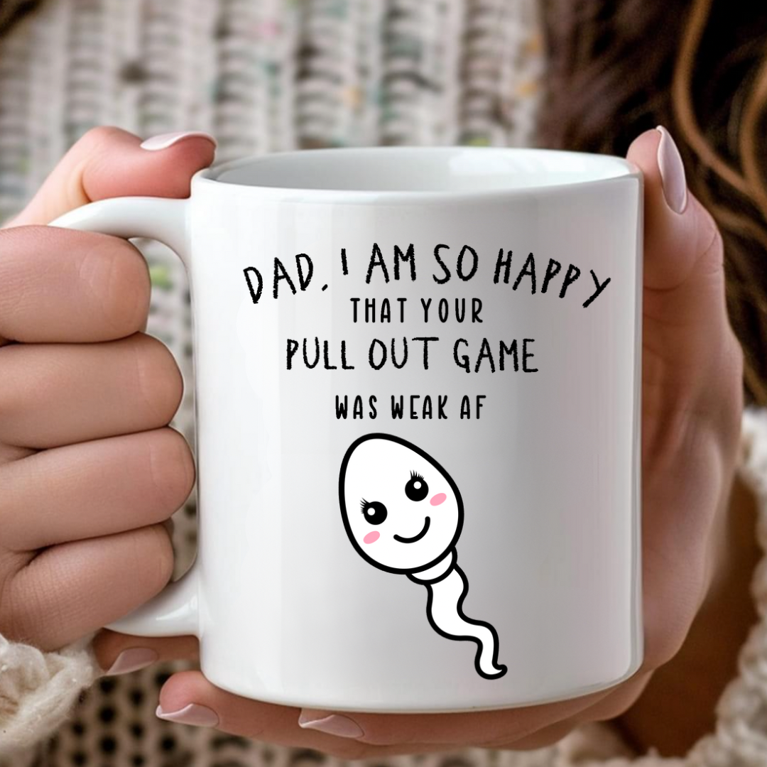 Dad Weak Pull Out Game Funny Mug