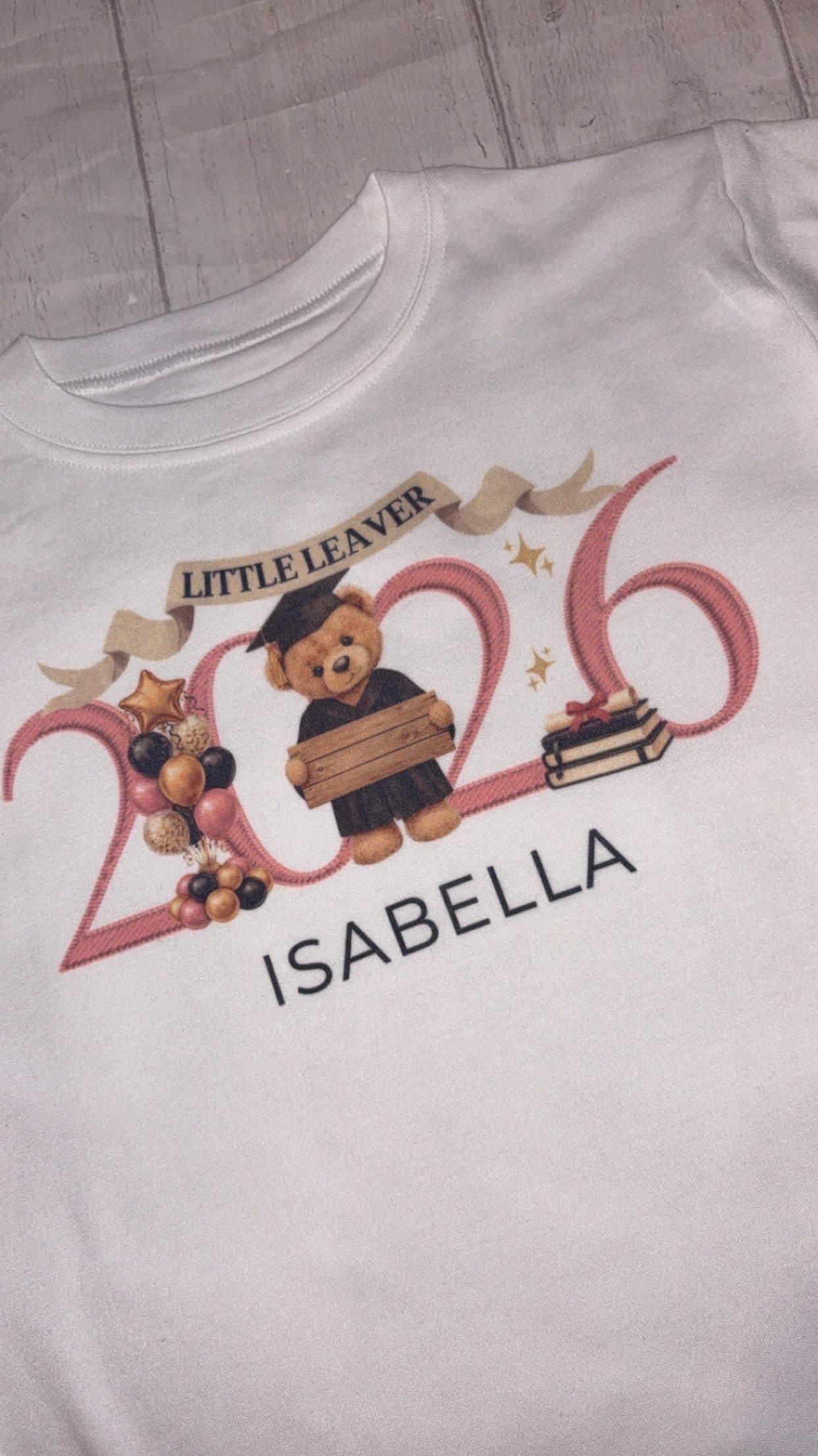 Personalised 2026 Nursery/Pre School Graduate Leavers T-shirt - Bear Design