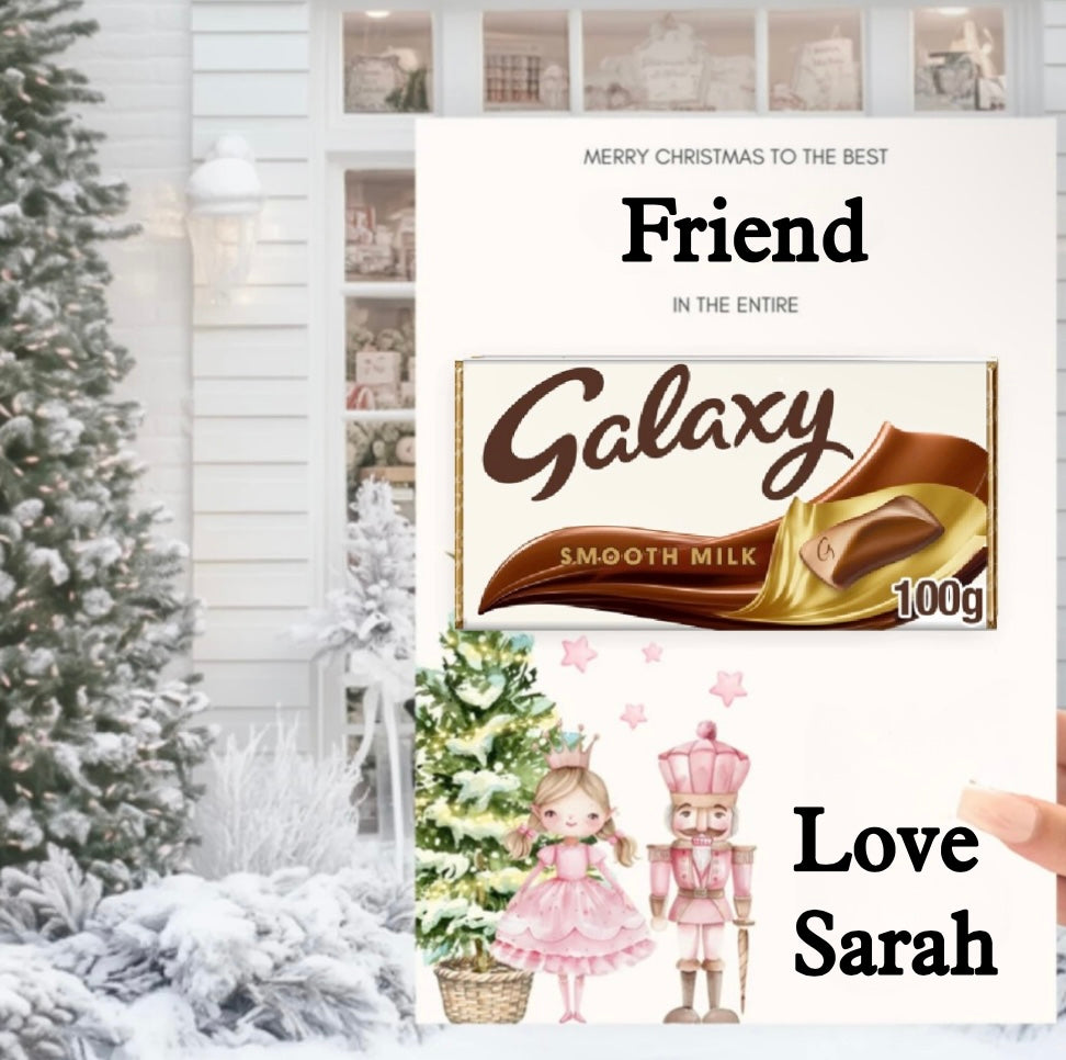Personalised Merry Christmas Galaxy Board Pink or Blue PRINT ONLY