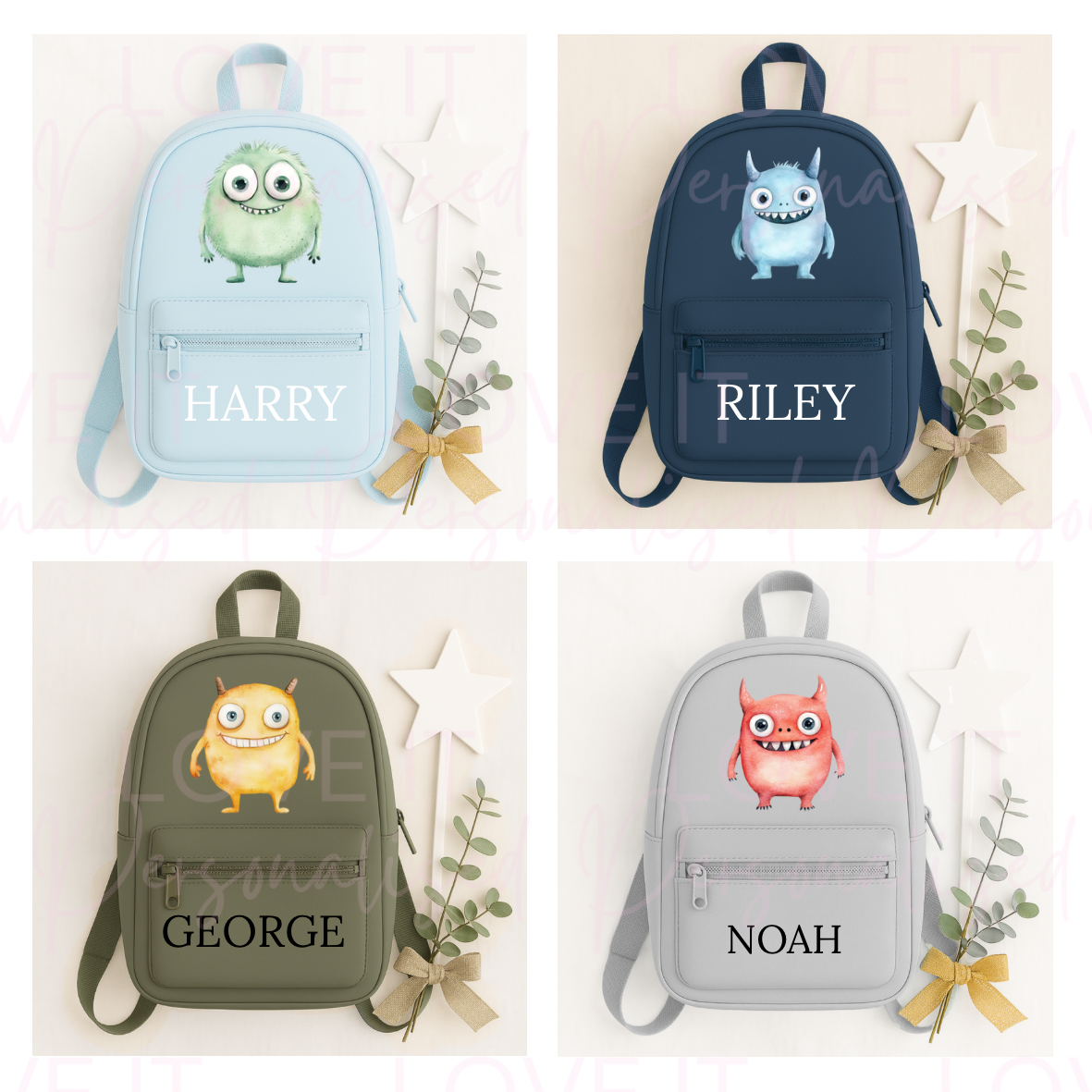 Personalised Children’s Monster Mini Backpack