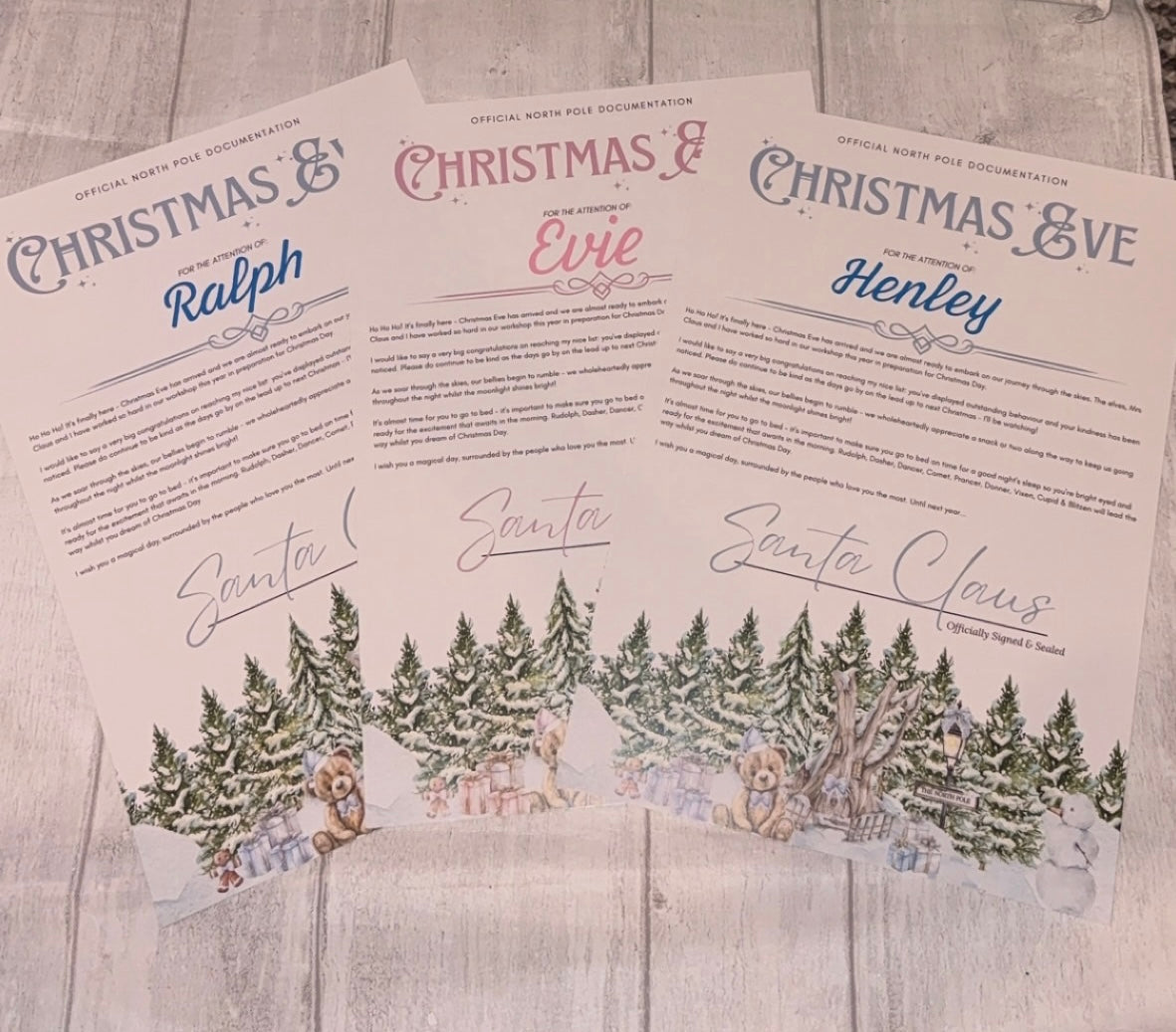 Personalised Christmas Eve Letter Pink Or blue