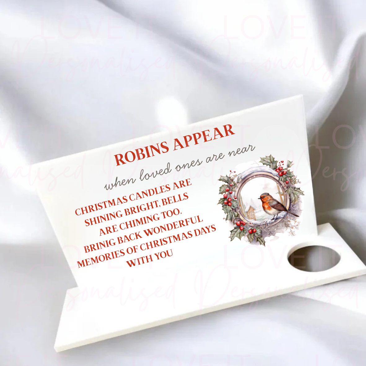 Memorial Christmas Tea Light Holder