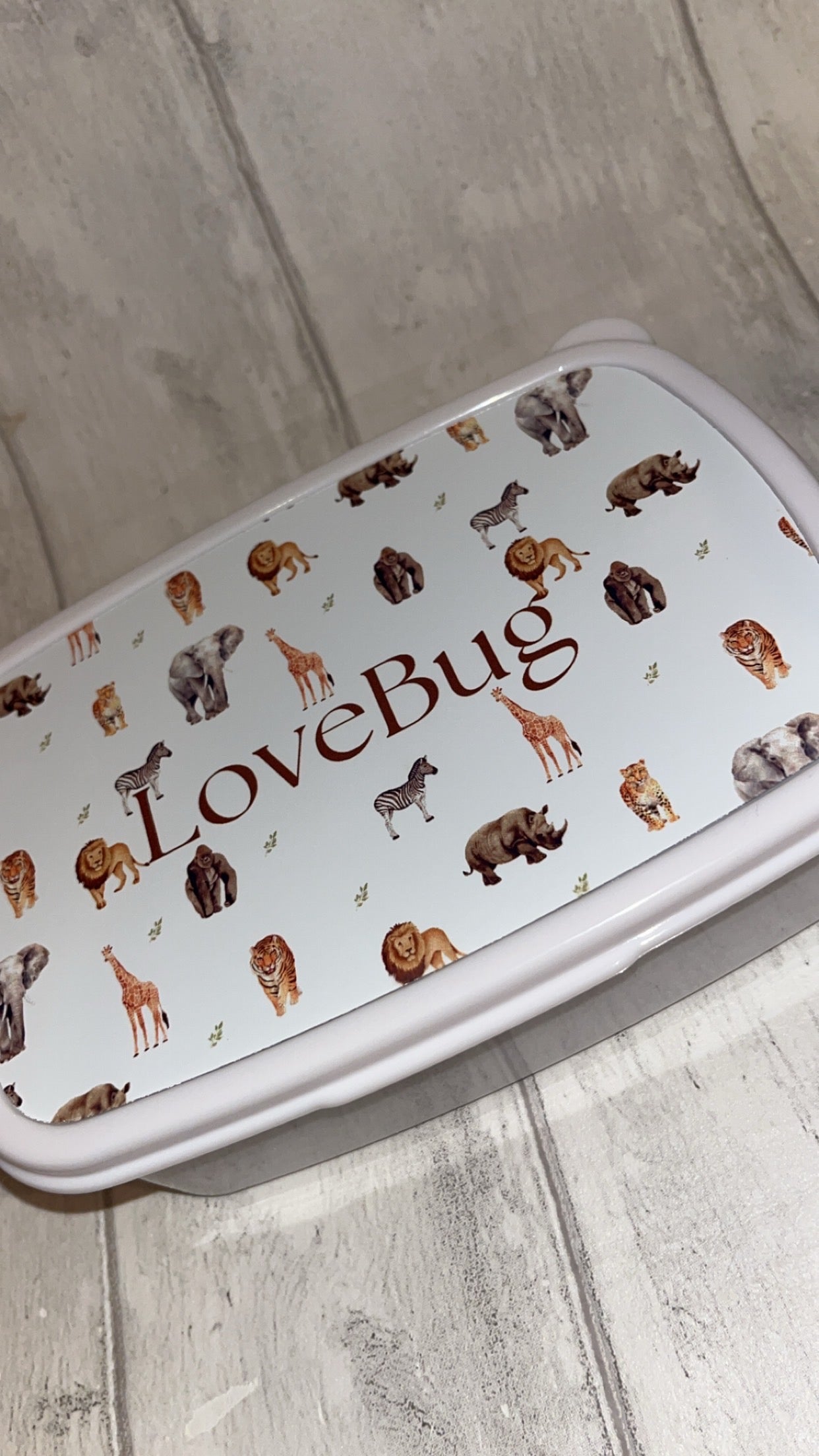 Personalised Safari Lunch/Snack Box