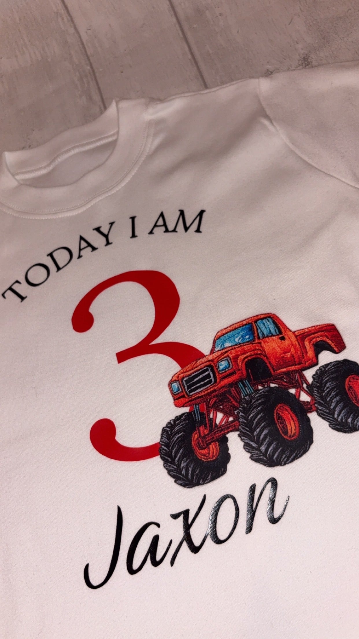 Personalised Monster Truck Children's Birthday T-Shirt