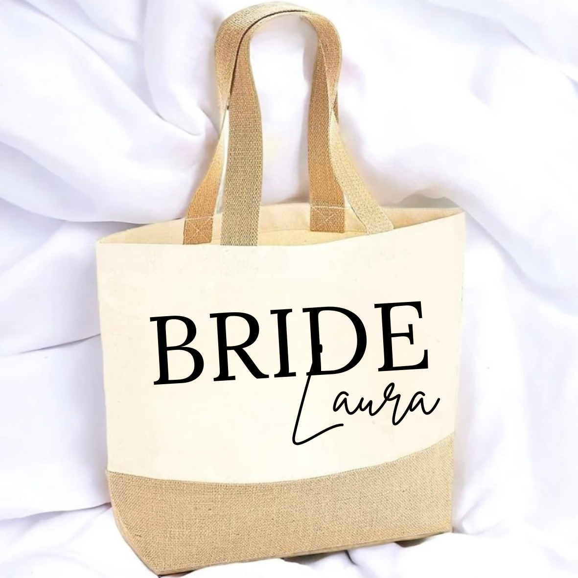 Personalised Bride Canvas Tote Bag