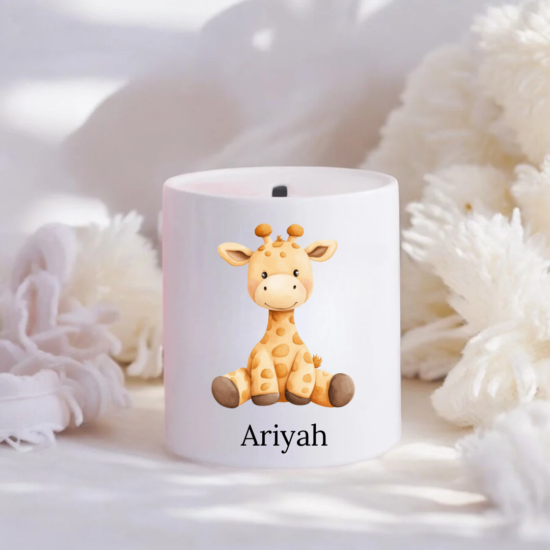 Personalised Giraffe Money Box