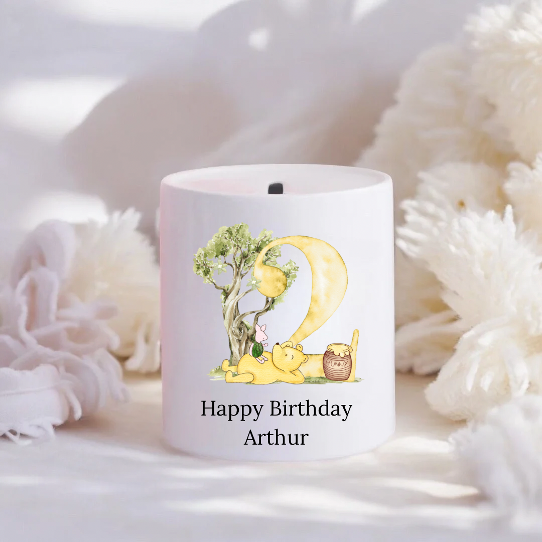 Personalised Bear Birthday Money Box