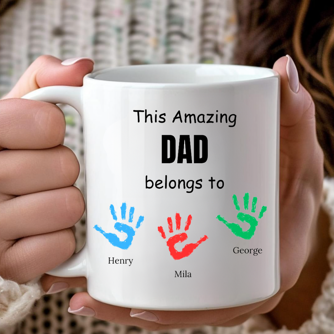 This amazing Dad belongs to Mug up to 6 names