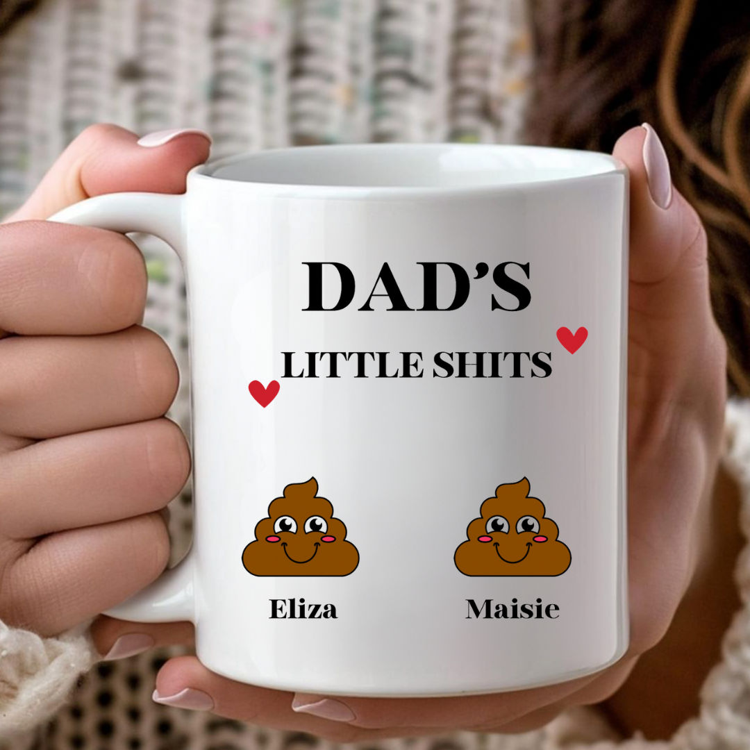 Dad’s Little S*** Mug up to 6 names