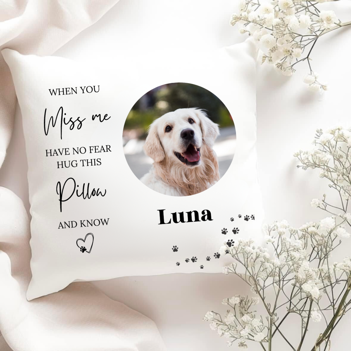 Personalised Pet Memorial Cushion