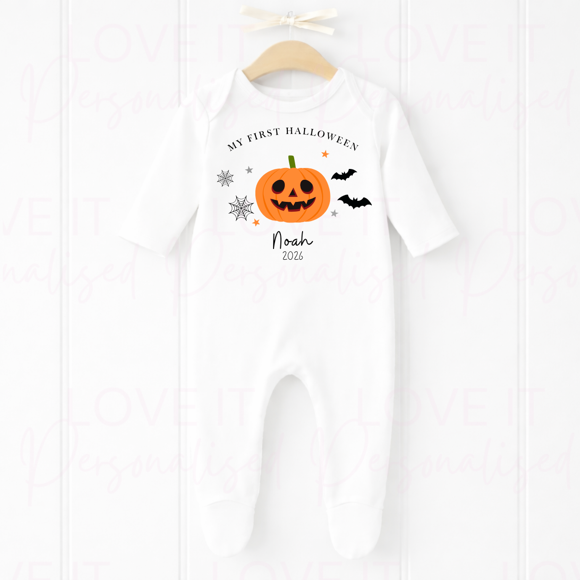 Personalised First Halloween Bib/Bodysuit/Sleepsuit