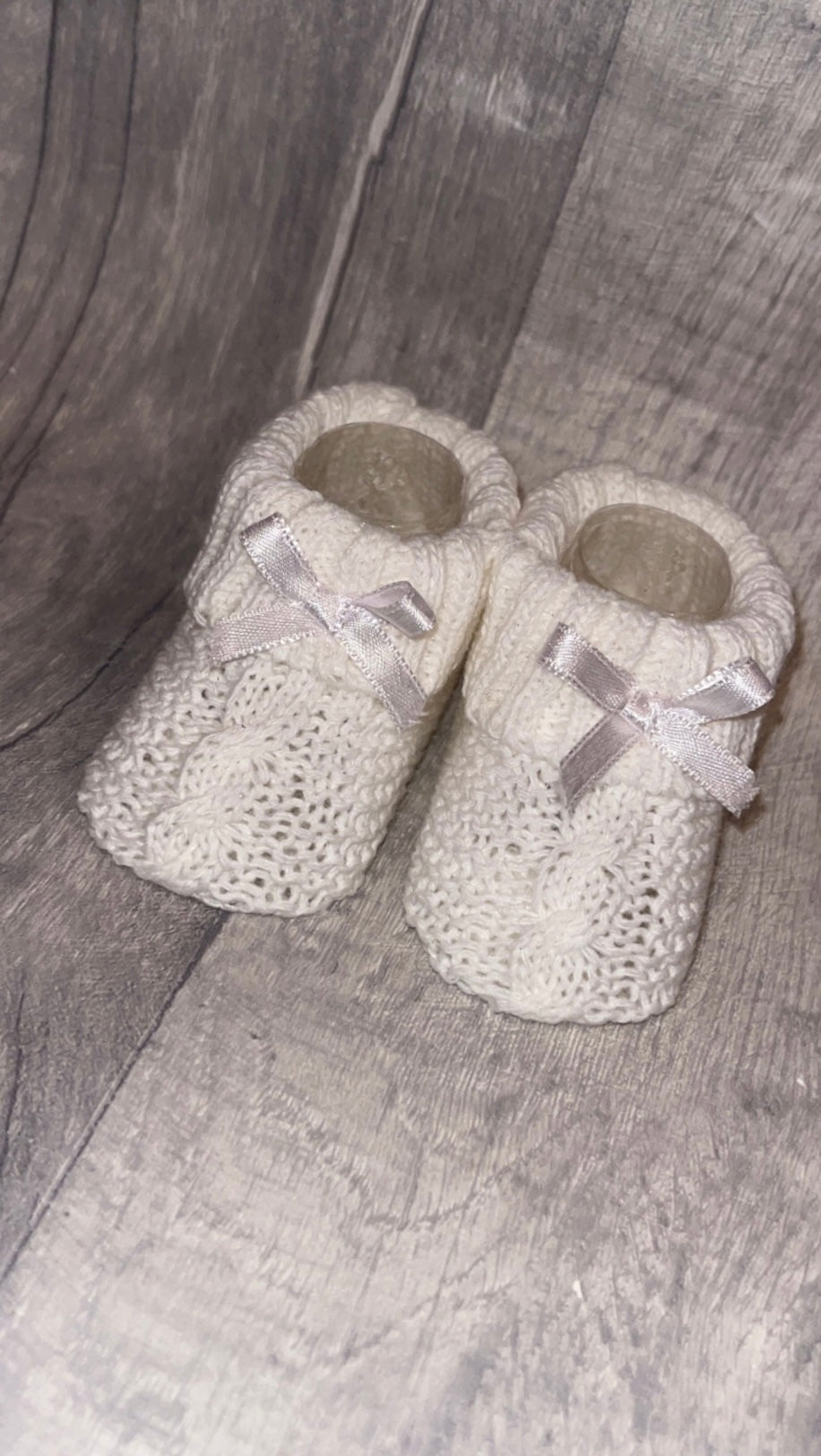White Baby Bow Booties