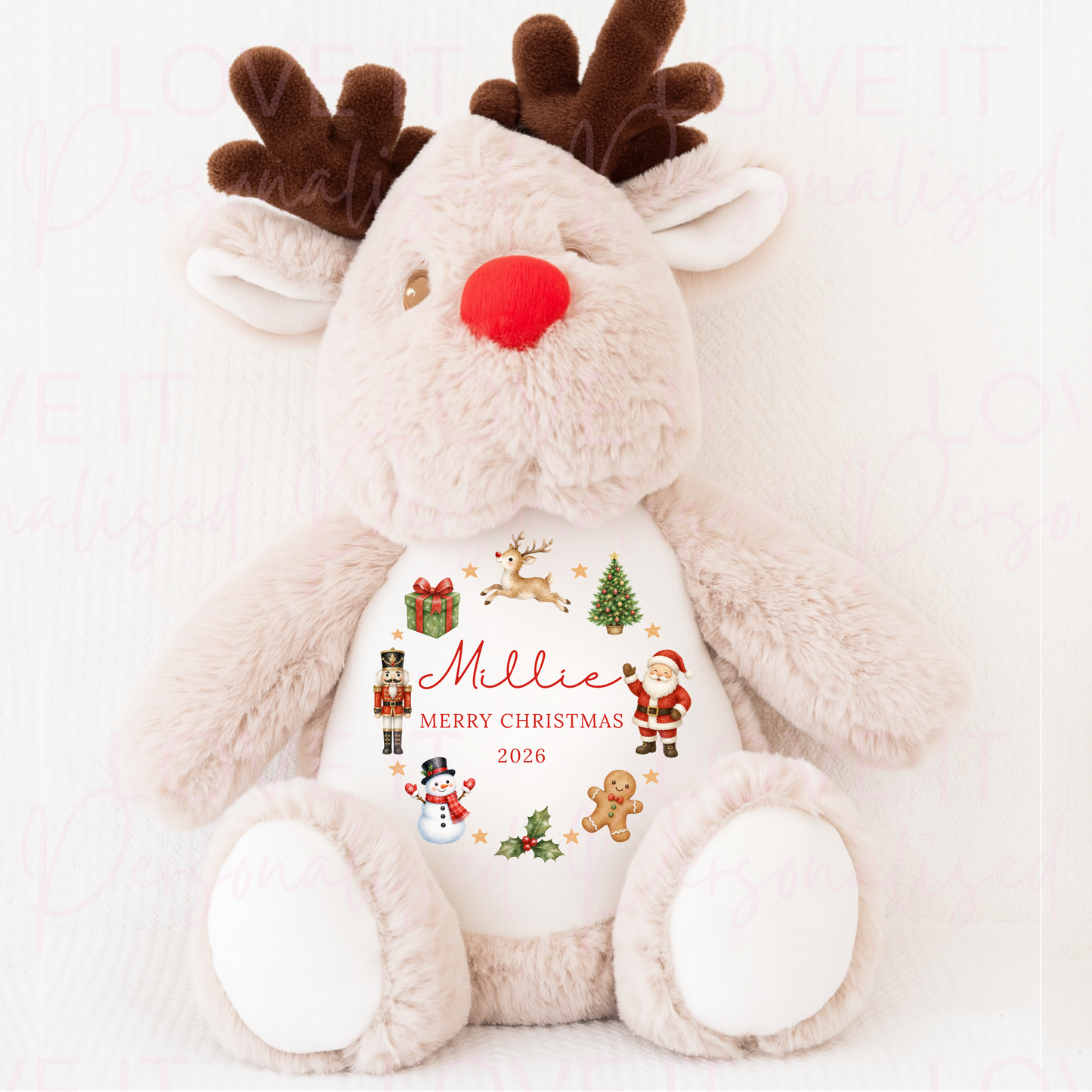 Personalised Christmas Reindeer Teddy