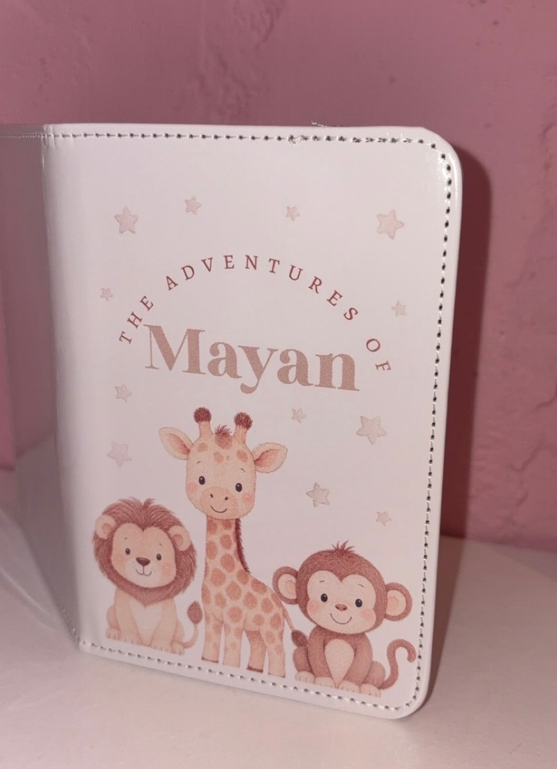 Personalised Safari Animal Passport Cover