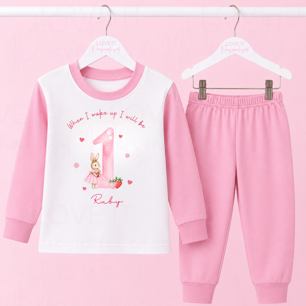 Personalised Strawberry Birthday Pyjamas