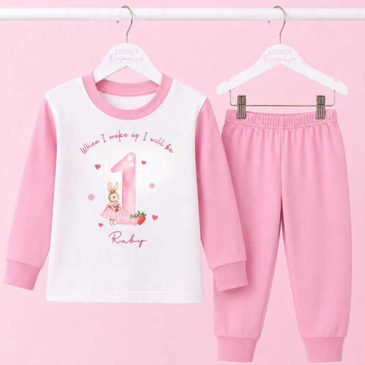 Personalised Strawberry Birthday Pyjamas