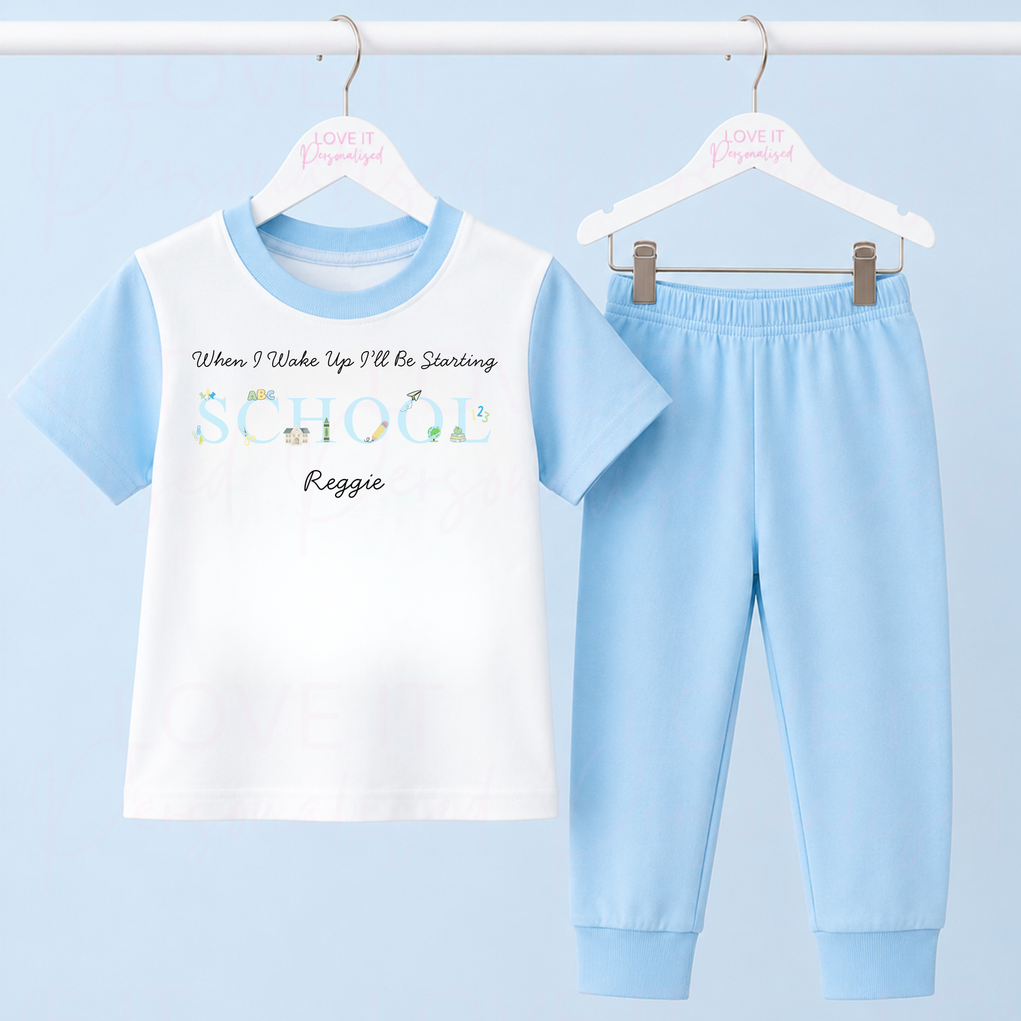 Personalised Starting Nursery/School Long Pyjamas