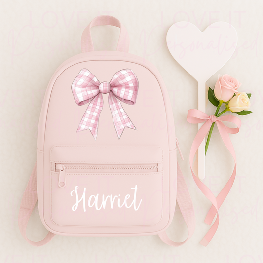 Personalised Children’s Bow Mini Backpack