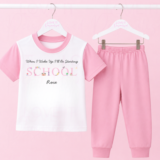 Personalised Starting Nursery/School Long Pyjamas