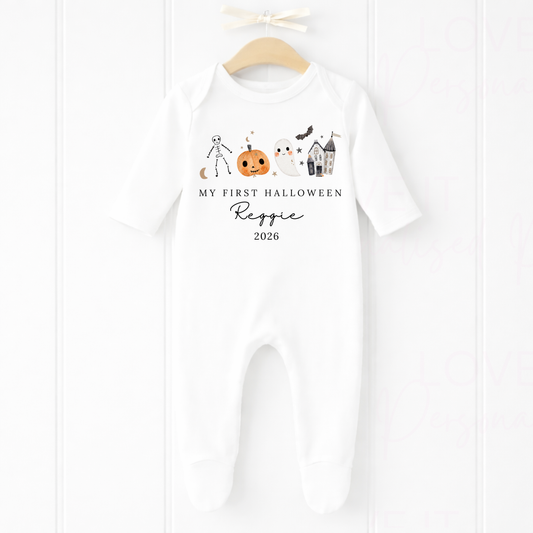 Personalised First Halloween Bib/Bodysuit/Sleepsuit