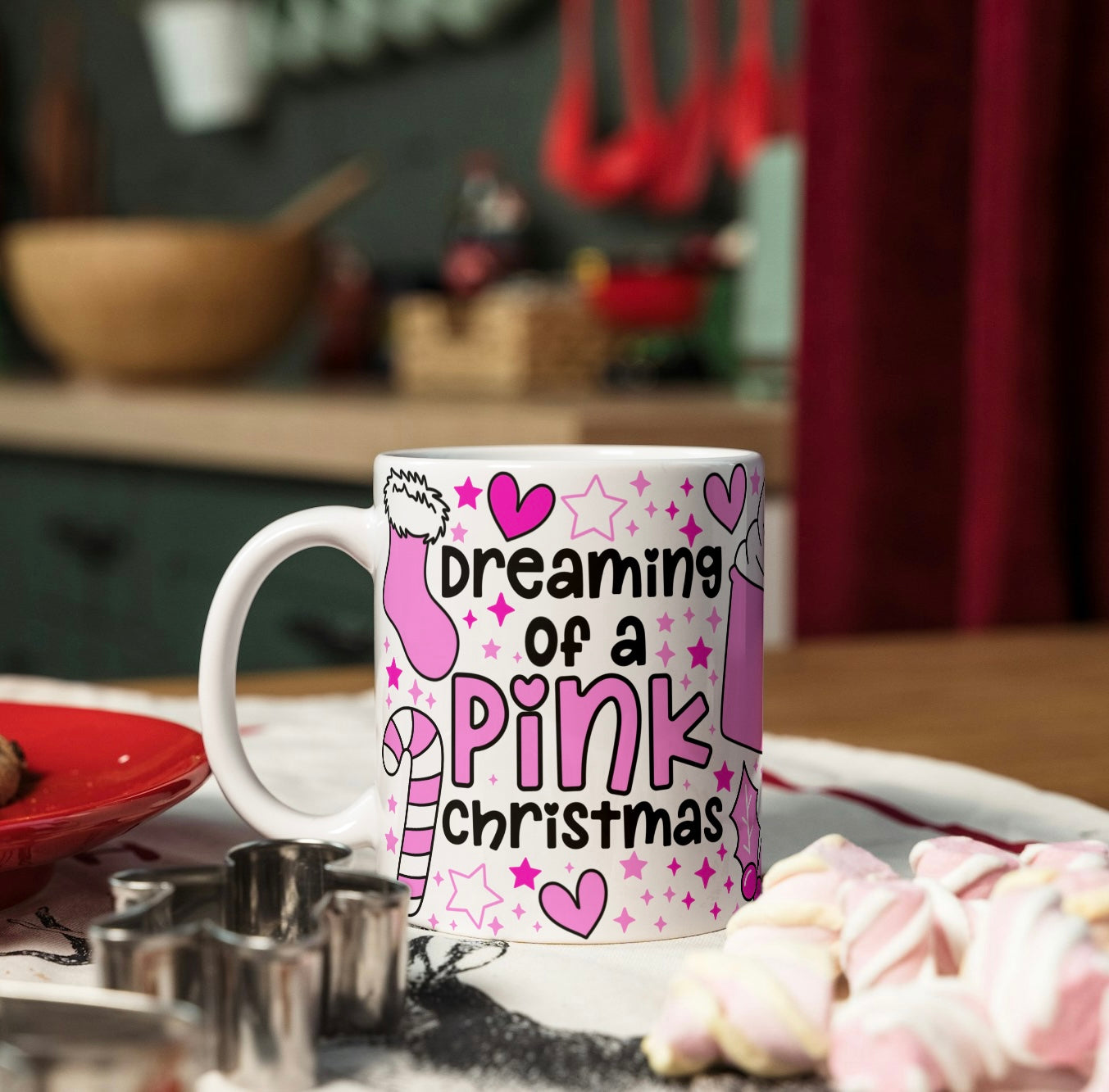 Dreaming of a Pink Christmas Mug