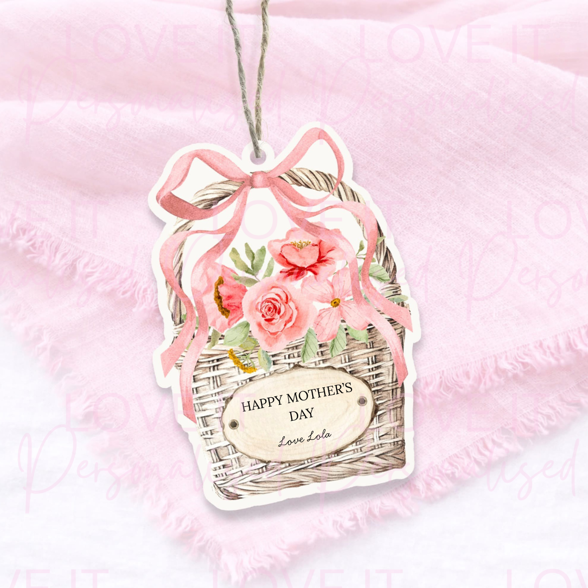 Personalised Mother's Day Message Keyring