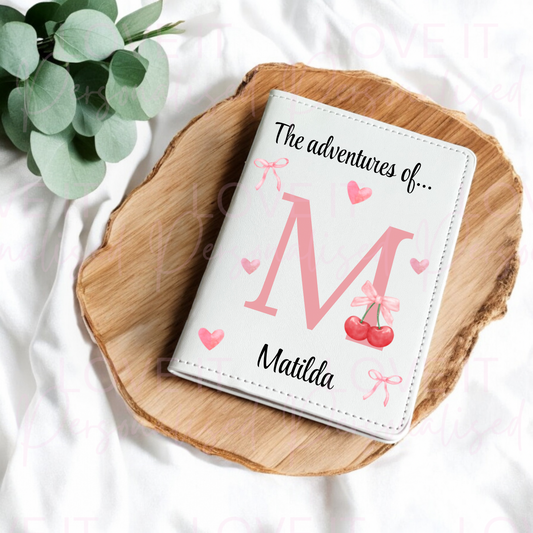 Personalised Cherry Bow Passport Cover