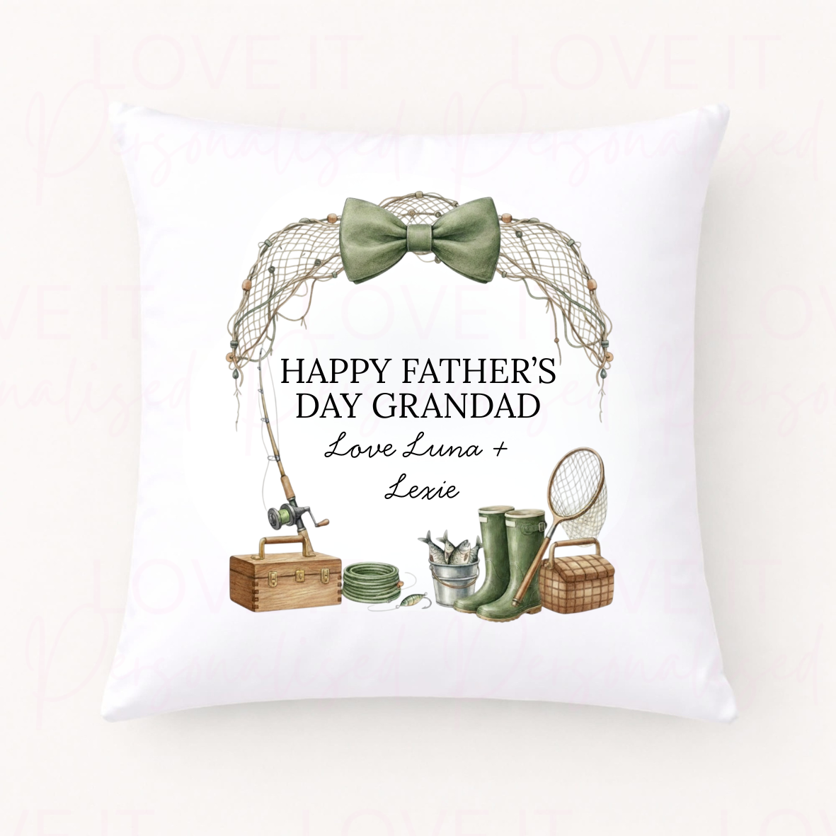 Personalised Father's Day Cushion - Gardening Design