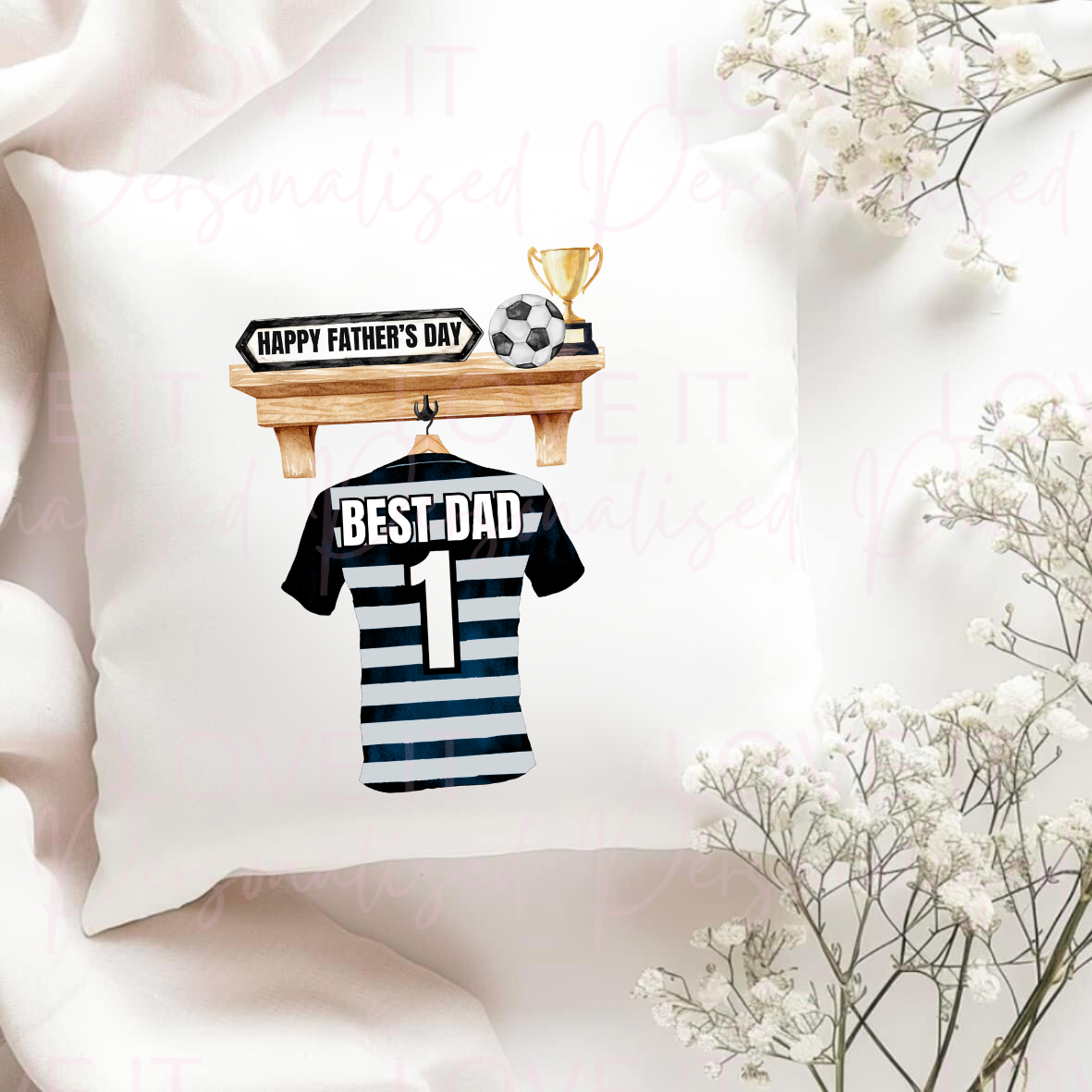 Personalised Happy Father’s Day Football Cushion