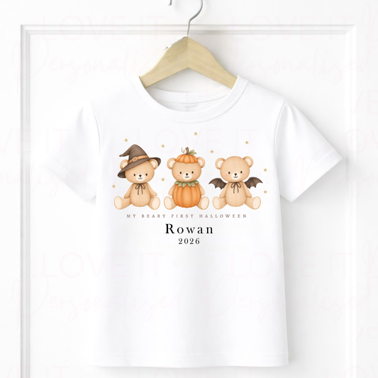 Personalised My Beary First Halloween T-Shirt