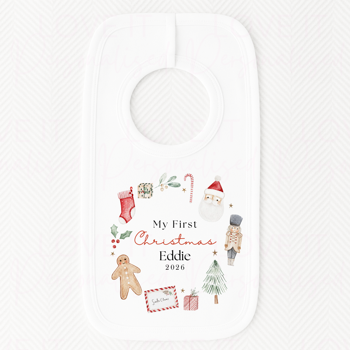 Personalised First Christmas Bib/Bodysuit/Sleepsuit