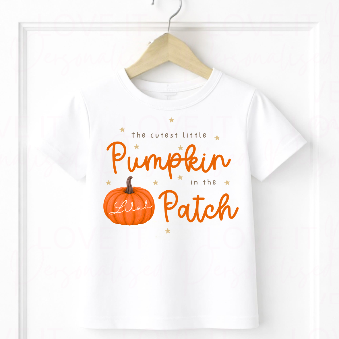 Personalised Cutest Pumpkin In The Patch T-Shirt
