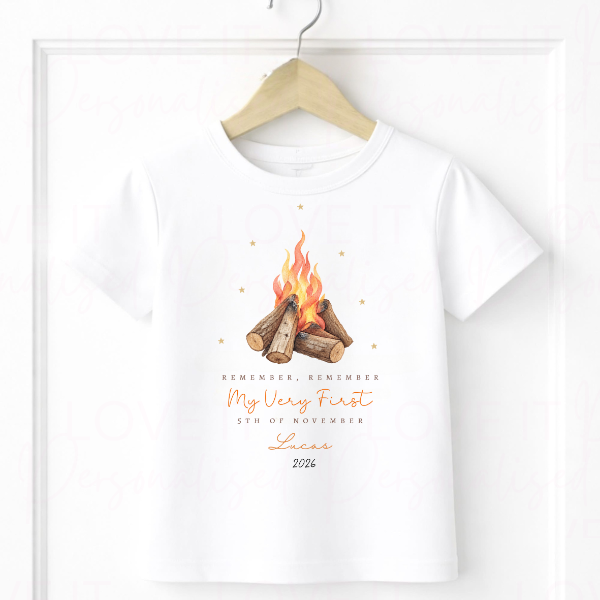 Personalised My First Bonfire Night Halloween T-Shirt
