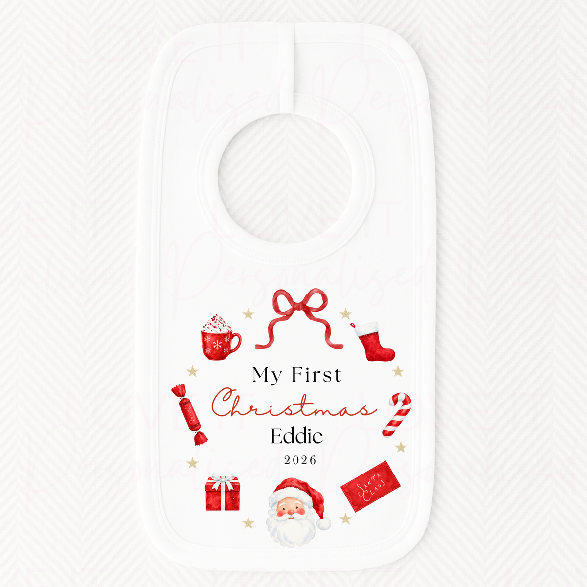 Personalised First Christmas Bib/Bodysuit/Sleepsuit