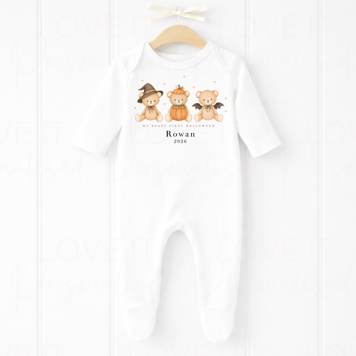 Personalised My Beary First Bib/Bodysuit/Sleepsuit