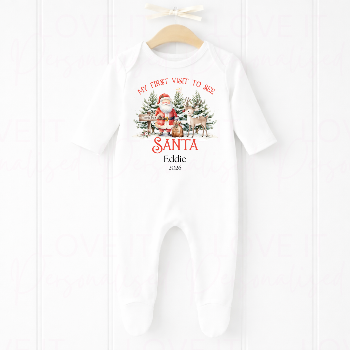 Personalised First Santa Visit Christmas Bib/Bodysuit/Sleepsuit (Copy)