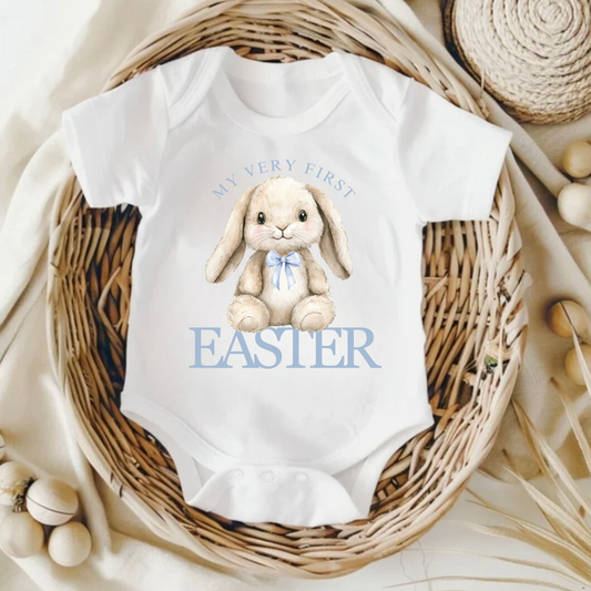 My Very First Easter Bodysuit - Blue Bunny Design