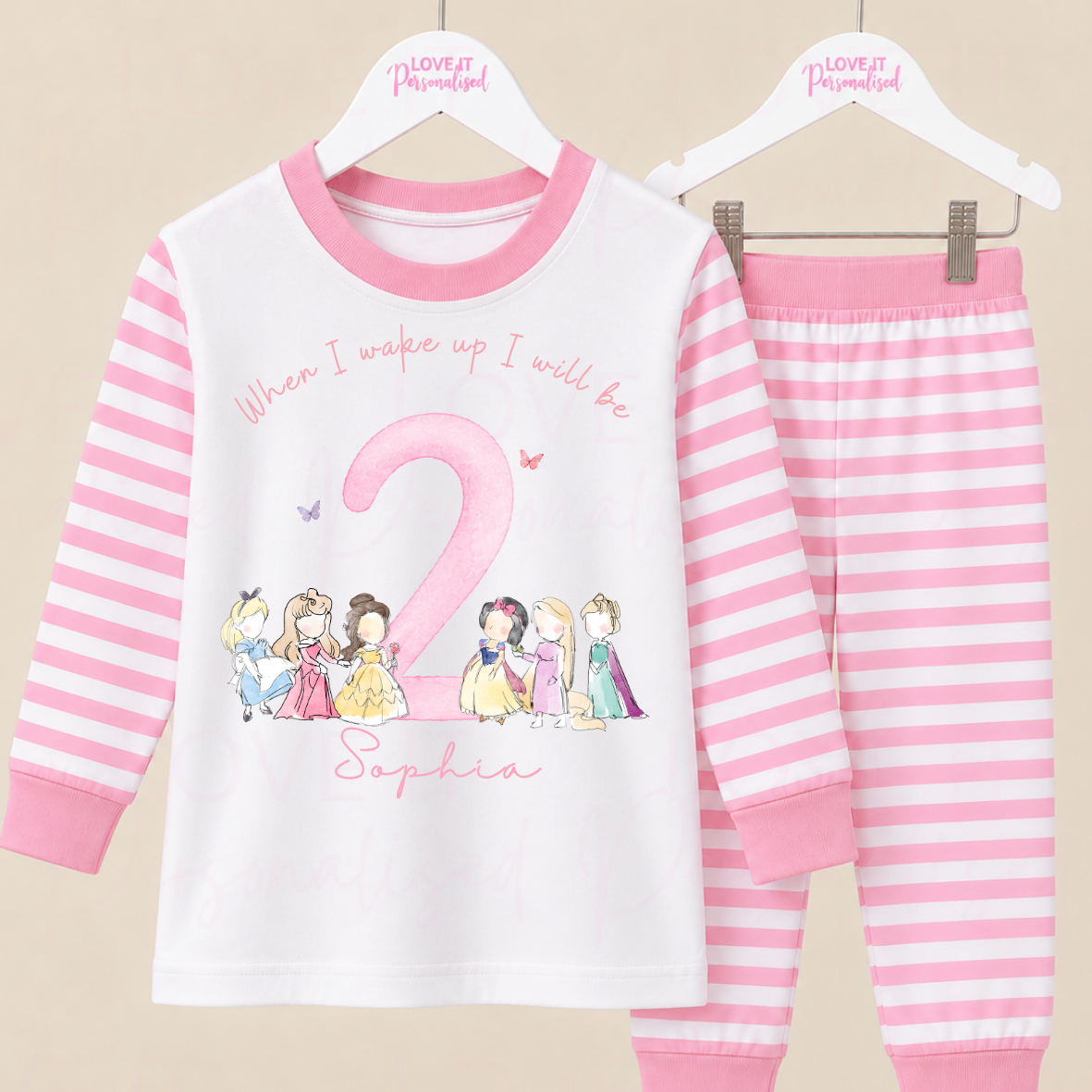 Personalised Princess Birthday Pyjamas - Any Age