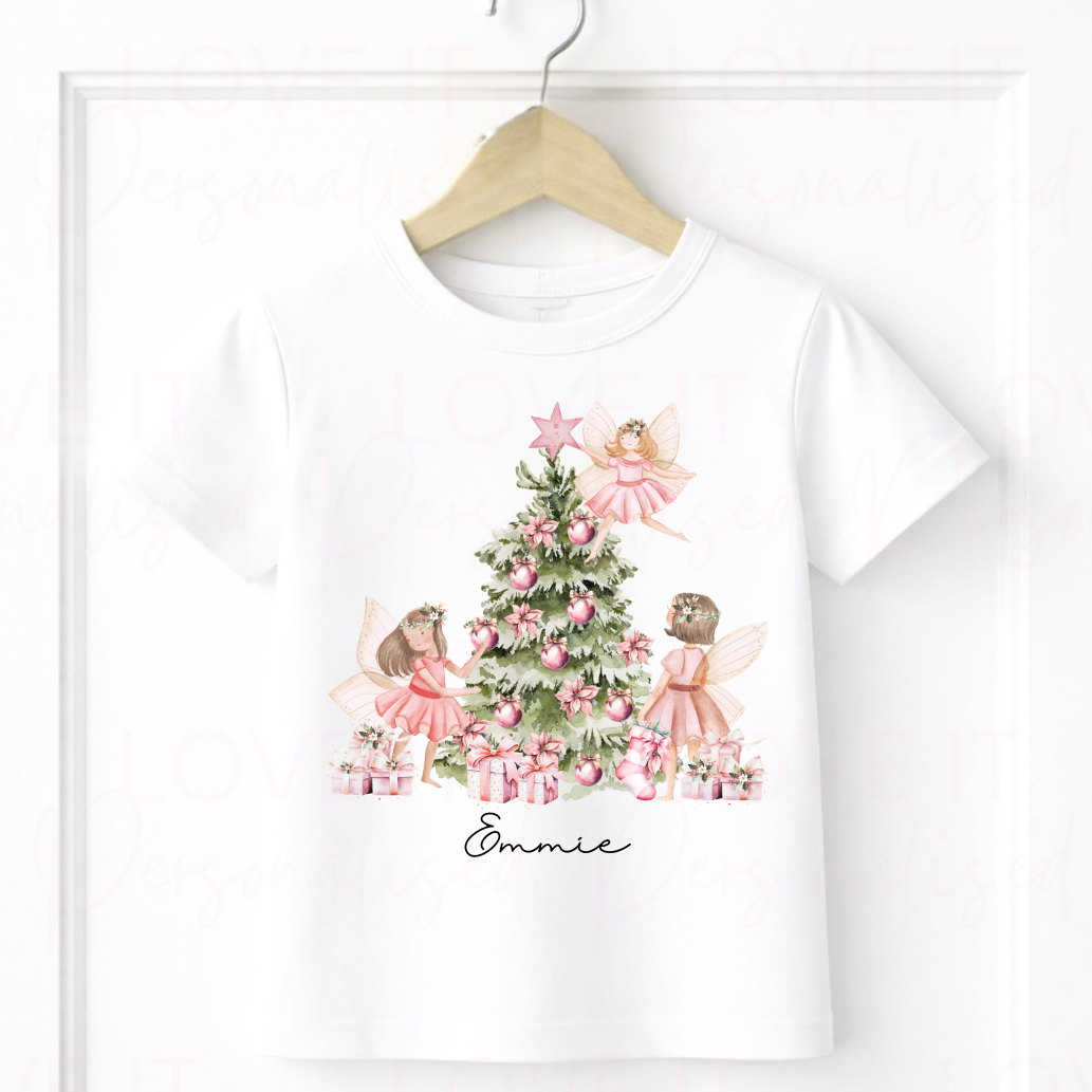 Personalised Children's Fairy Christmas T-Shirt/Sweatshirt