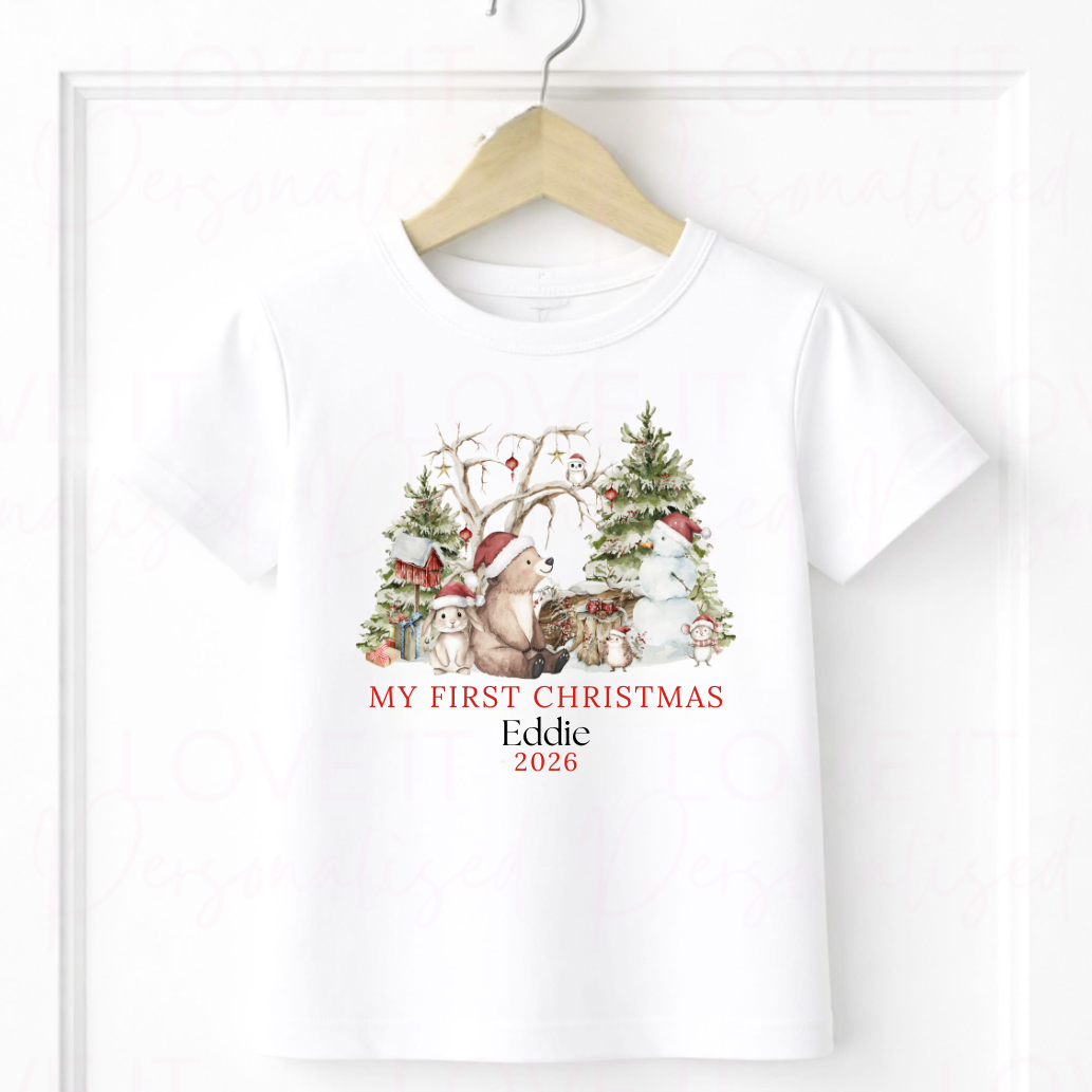 Personalised Children's First Christmas T-Shirt/Sweatshirt
