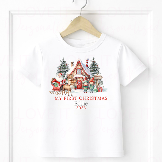 Personalised Children's First Christmas T-Shirt/Sweatshirt
