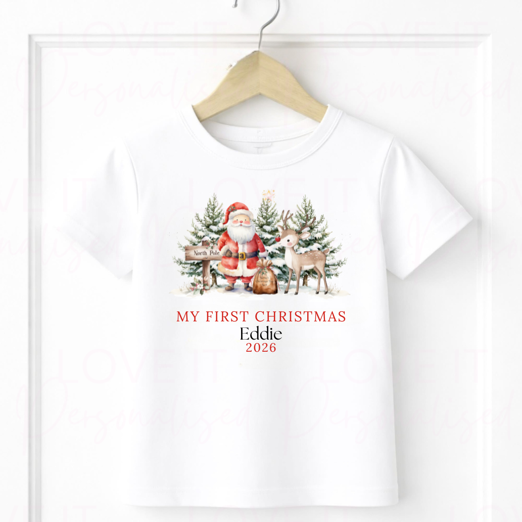 Personalised Children's First Christmas T-Shirt/Sweatshirt