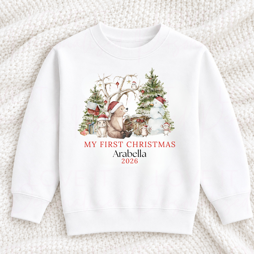Personalised Children's First Christmas T-Shirt/Sweatshirt