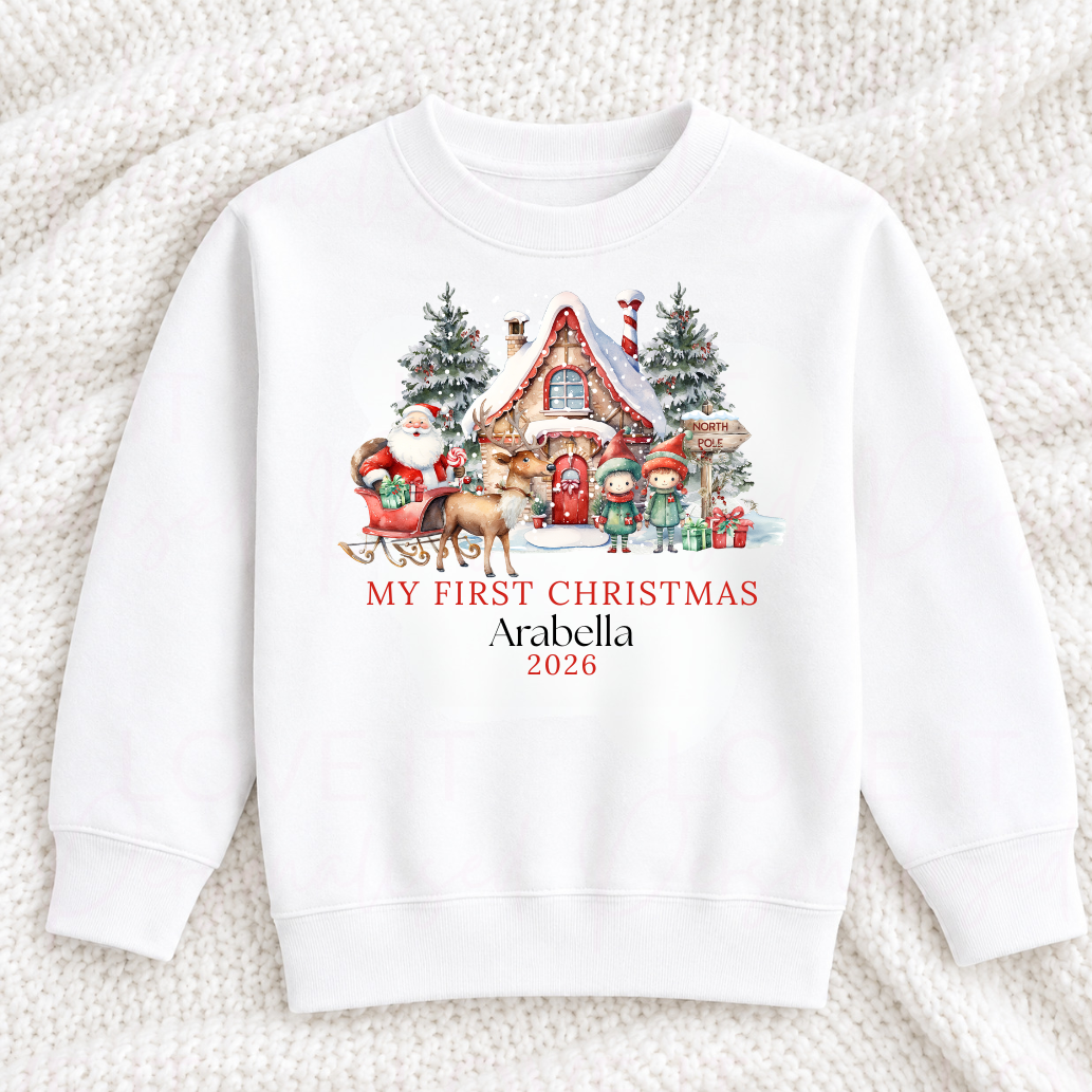Personalised Children's First Christmas T-Shirt/Sweatshirt