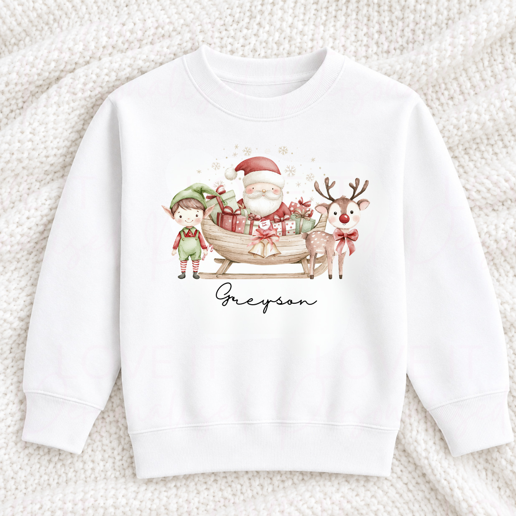Personalised Children's Christmas T-Shirt/Sweatshirt