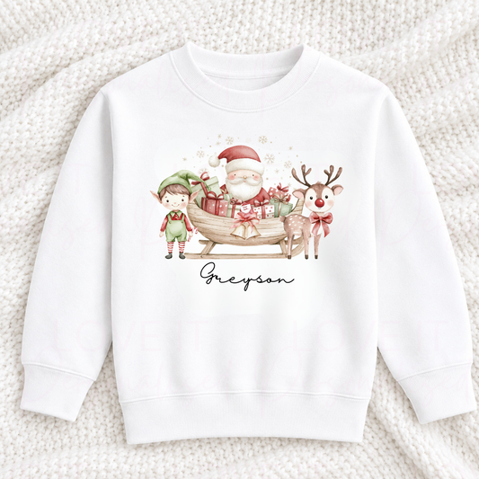 Personalised Children's Christmas T-Shirt/Sweatshirt