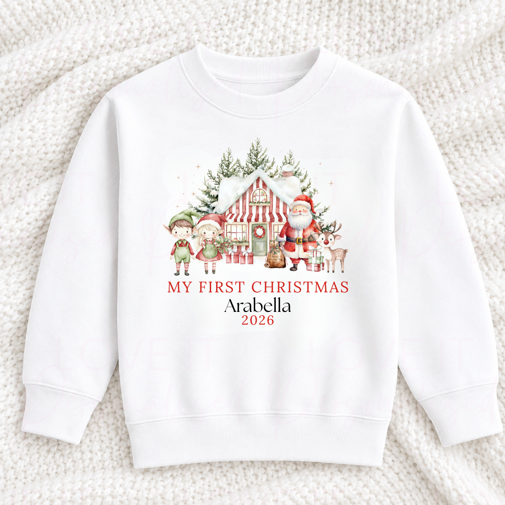 Personalised Children's First Christmas T-Shirt/Sweatshirt