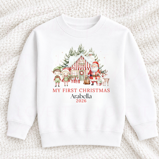 Personalised Children's First Christmas T-Shirt/Sweatshirt